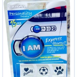 Chroma Personality Decals-Safe for glass windows